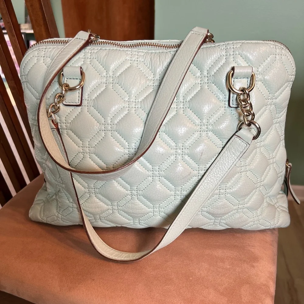 Kate Spade Rachelle Astor Quilted Mint Green Handbag - Picture 3 of 8